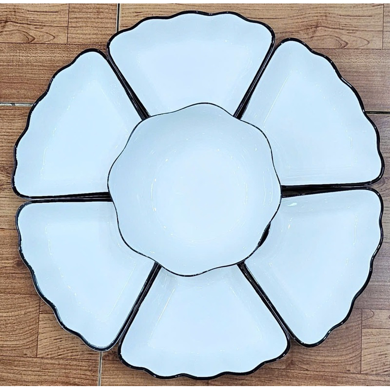 Bộ bát đĩa chén đĩa thắp hương - bộ bát đĩa hoa mặt trời Bát Tràng cao cấp