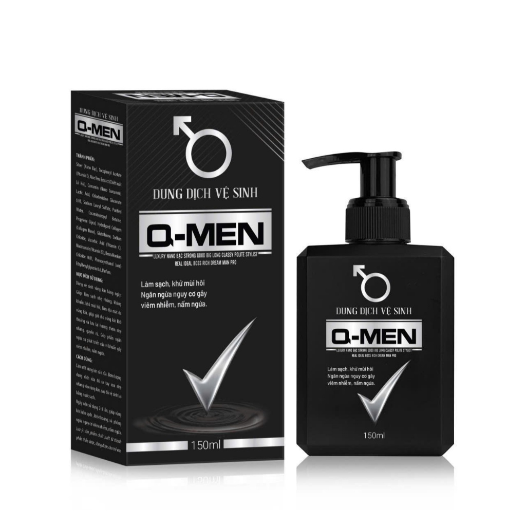 Sữa Tắm Gội Toàn Thân 4IN1 QMen 350ML Hương Nước Hoa Cao Cấp Dành Cho Nam Giới Và Dung Dịch Vệ Sinh Nam Q - Men 150ML.