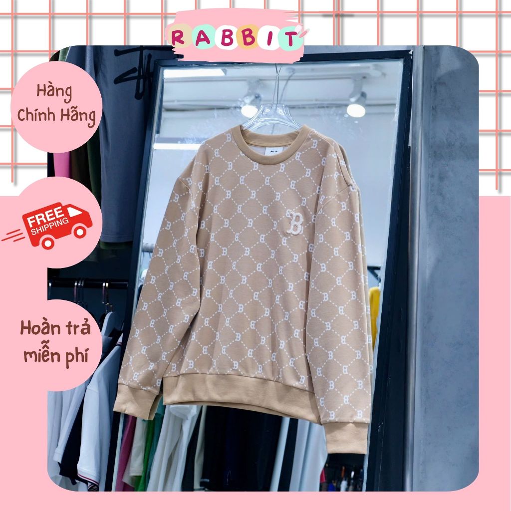 Áo Sweater MLB B Mono SS24 Hàng Chính Hãng Màu Nâu | Rabbit Authentic