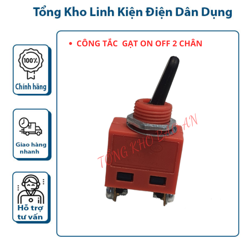 Công tắc gạt on off 2 chân
