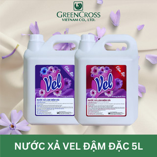 Nước xả vải vel đậm đặc mềm vải khử mùi, lưu hương lâu sau sấy can 5 lít tiết kiệm
