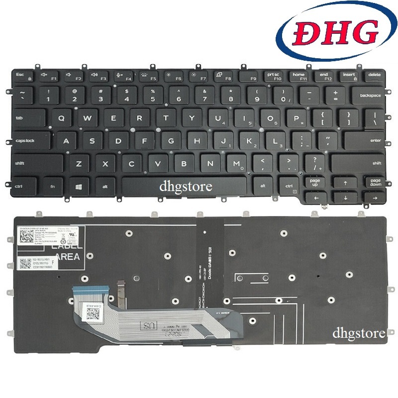 Bàn phím laptop Dell Latitude 7400 2-IN-1, 9410 2-IN-1, 0NNGCR 0476JH Có Đèn