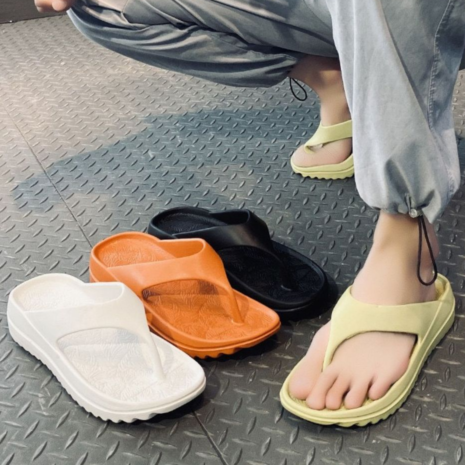 Dép Tông Chiếc Lá Chạy Bộ Unisex, Dép Xỏ Ngón Nam Nữ Đế Cao 4cm Chống Trơn Trượt 35-44-Bách Hóa GiayDep. Store