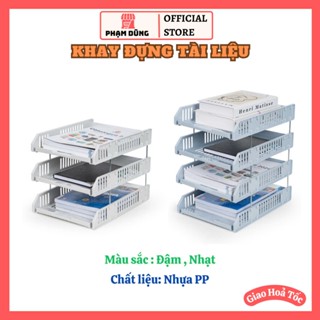 Khay đựng tài liệu 3 tầng , giá để bàn đựng giấy tờ 4 tầng Việt Nhật
