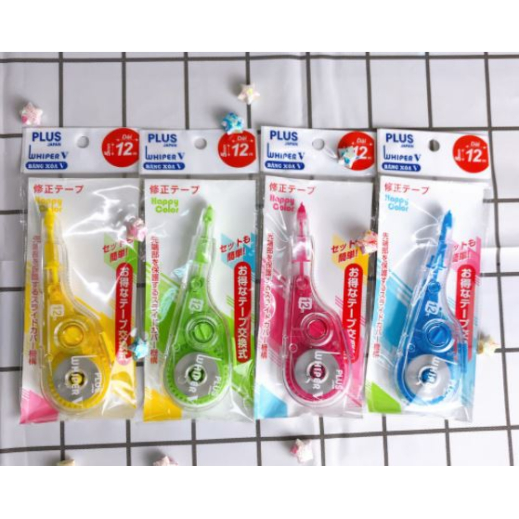 [ 2 CÁI ] Xoá kéo, xóa băng, tẩy băng, viết xóa kéo băng Plus V whiper - Văn phòng phầm Bảo Quân