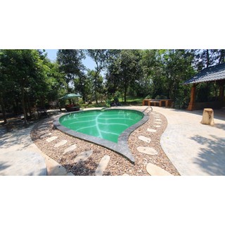 Gạch mosaic gốm men rạn chip 48x48mm màu xanh rêu