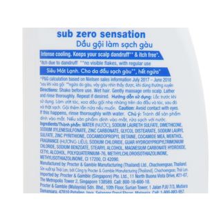Dầu gội sạch gàu Head and Shoulders Sub Zero -5C 550ml
