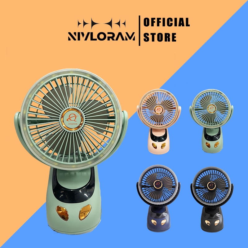 Quạt Mini Xoay Tự Động,Quạt kẹp C6, 30000mAh Có Đèn Led,Xoay 180 độ,5 cấp gió,Hiển thị pin