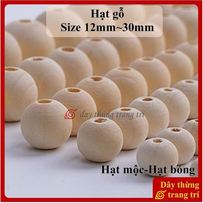 [Khuyến mãi] Hạt gỗ tròn, làm macrame, handmade, decor