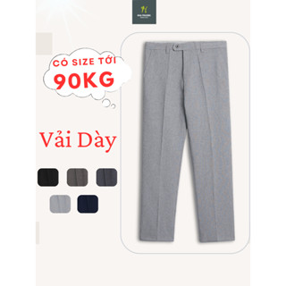 Quần tây nam trung niên vải dày mềm không ra màu loại quần tây nam ống suông form rộng rãi QUAN02