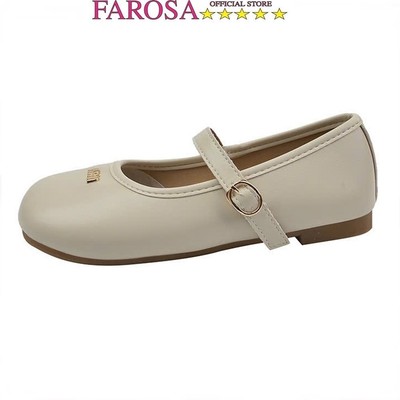 Giày búp bê mũi tròn Ballet đế bệt mềm dẻo FAROSA -B22 giày bệt quai ngang mặt chữ đơn giản êm chân