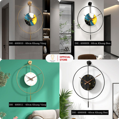4 Mẫu - Đồng Hồ Treo Tường Energy Green Lighting (60cm) - Decor Trang Trí Phong Cách Hiện Đại Sang Trọng