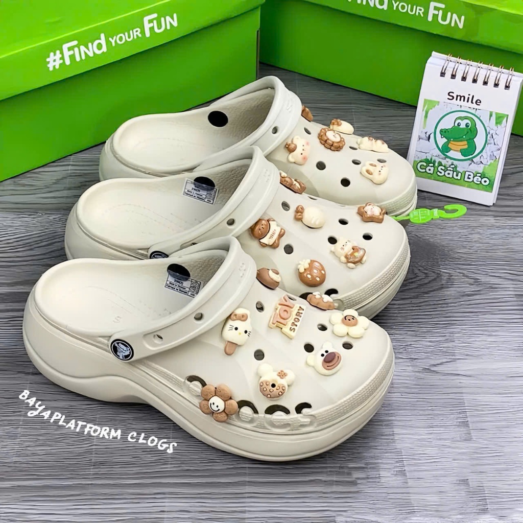 Dép Crocs nữ BAYA PLATFORM CLOGS Xăng Đan Đế Xuồng Cao 5P , Giày Sục Crocs sandal Đi Biển Giày Chống Trượt Hàng Cao Cấp | BigBuy360 - bigbuy360.vn