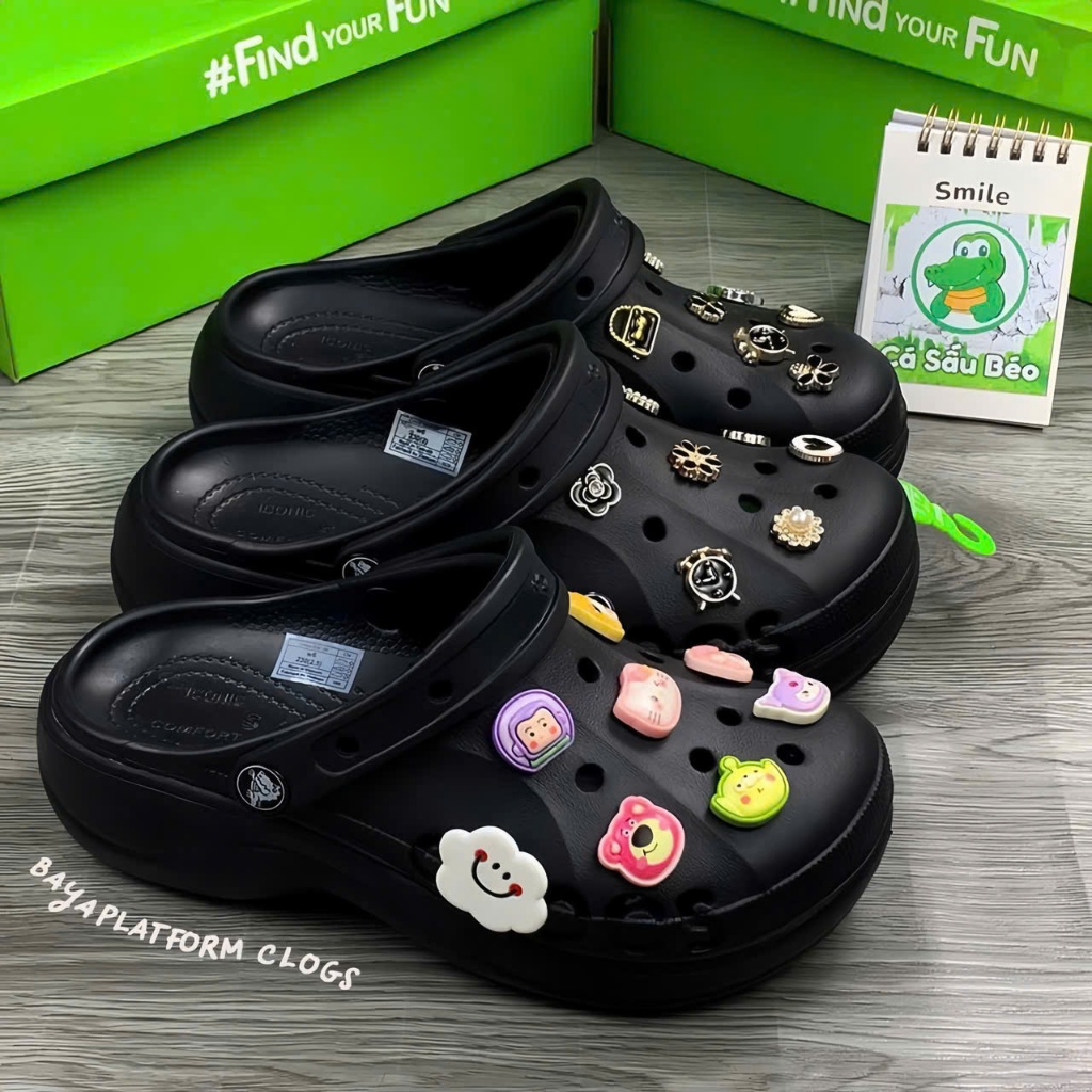 Dép Crocs nữ BAYA PLATFORM CLOGS Xăng Đan Đế Xuồng Cao 5P , Giày Sục Crocs sandal Đi Biển Giày Chống Trượt Hàng Cao Cấp | BigBuy360 - bigbuy360.vn