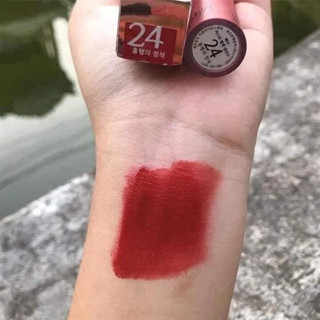 Son Kem Lì - Son Kem Bbia Last Velvet Lip Tint Bbia24 Màu Đỏ Đất Trendy Trẻ Trung