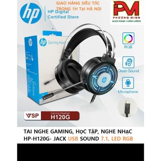  Tai nghe Gaming Học tâp Nghe nhạc HP H120G và Fuhlen H200S Jack USB 7.1 Có mic Led RGB– Dùng cho máy vi tính laptop 