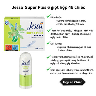 [Hàng Đức] Băng vệ sinh Tampons  (OB, Jessa, Facelle) Tampon Cần Đẩy Nhỏ Gọn Tiện Lợi, Oan Toàn