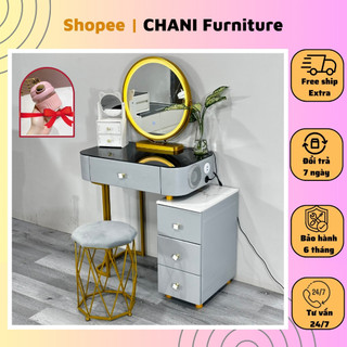  Bàn trang điểm bàn phấn nhập khẩu cao cấp tích hợp sạc không dây loa bluetooth đủ bộ có gương và ghế - Mã - TN08 