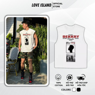  Áo ba lỗ Nam Tank Top Nam In Họa Tiết Chữ Đỏ Lovestudio Chất Vải Cotton Dày Dặn Thoải Mái  BL04  