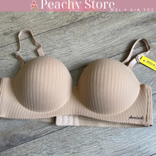 Áo lót đệm dày 3cm siu nâng quả chất su đúc nguyên khối mềm mát Quả Ngang Không Gọng Chống Tụt Siêu Đẩy Ngực