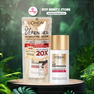  Kem chống nắng Loreal L’oreal UV Defender Serum Protector Invisinle Fluid SPF50  PA++++ 50ml 
