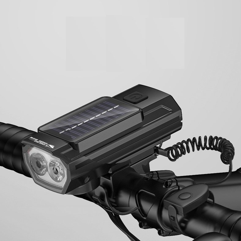 Đèn xe đạp thể thao PACELINE 250 lumen 2 led siêu sáng năng lượng mặt trời 7588PRO