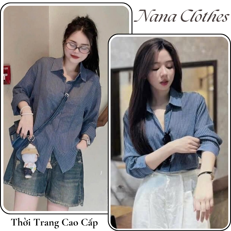 Áo sơ mi nữ dài tay phong cách thời trang nhẹ nhàng kín đáo Nana Clothes, áo nữ công sở hàng cao cấp hot trend HCOM3054