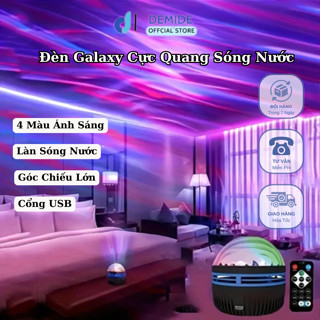 Đèn Led GALAXY cực quang sóng nước DEMIDE trang trí decor phòng ngủ, có điều khiển từ xa