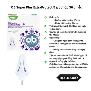 [Hàng Đức] Băng vệ sinh Tampons  (OB, Jessa, Facelle) Tampon Cần Đẩy Nhỏ Gọn Tiện Lợi, Oan Toàn
