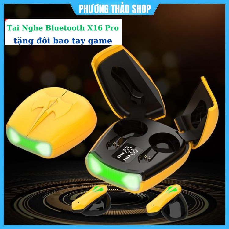 Tai nghe bluetooth gaming R06 / X16 PRO TWS nhét tai, chơi game với bluetooth 5.2 độ trễ thấp