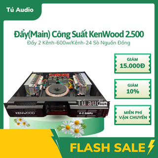 Cục Đẩy Công Suất, đẩy 2 kênh kenwood 2.500, 600w/kênh nguồn đồng