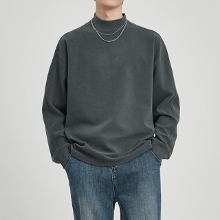 Áo Nỉ Dài Tay Nam Giữ Nhiệt ATINO chất liệu Cotton Kiểu Dáng Hàn Quốc Form Fitted L.4.7895