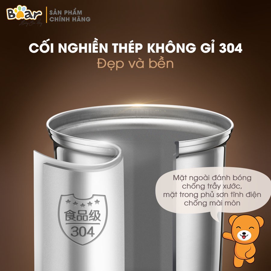 Máy xay hạt khô cầm tay Bear FSJ-A03D1, 300W, Xay nhuyễn hạt cà phê, tiêu, thảo mộc, BH 18 Tháng | BigBuy360 - bigbuy360.vn