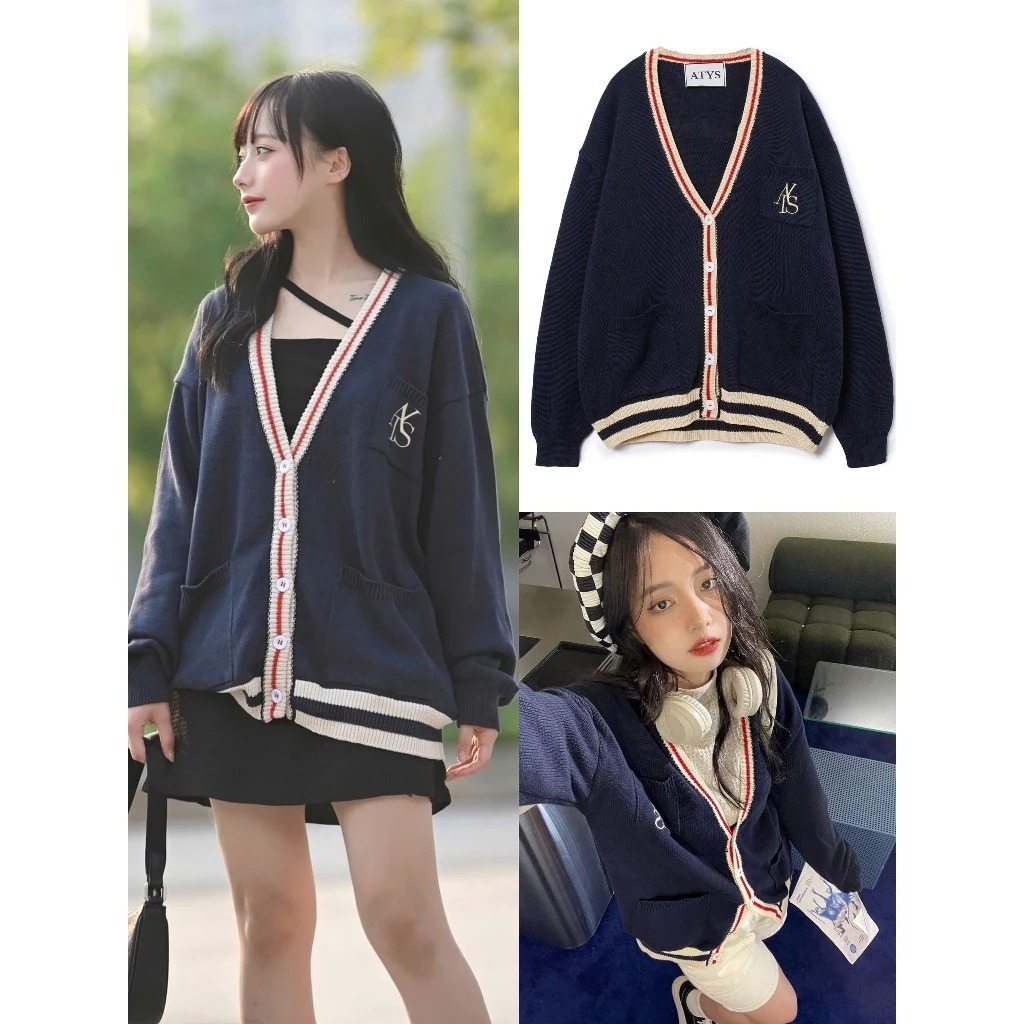 ÁO KHOÁC LEN CARDIGAN ATYS FROM RỘNG THOẢI MÁI SIÊU XINH M22 tạm thay được