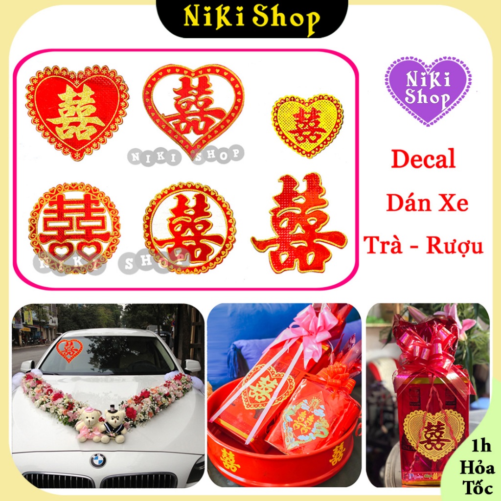 DECAL KIM TUYẾN DÁN XE - TRÀ -RƯỢU