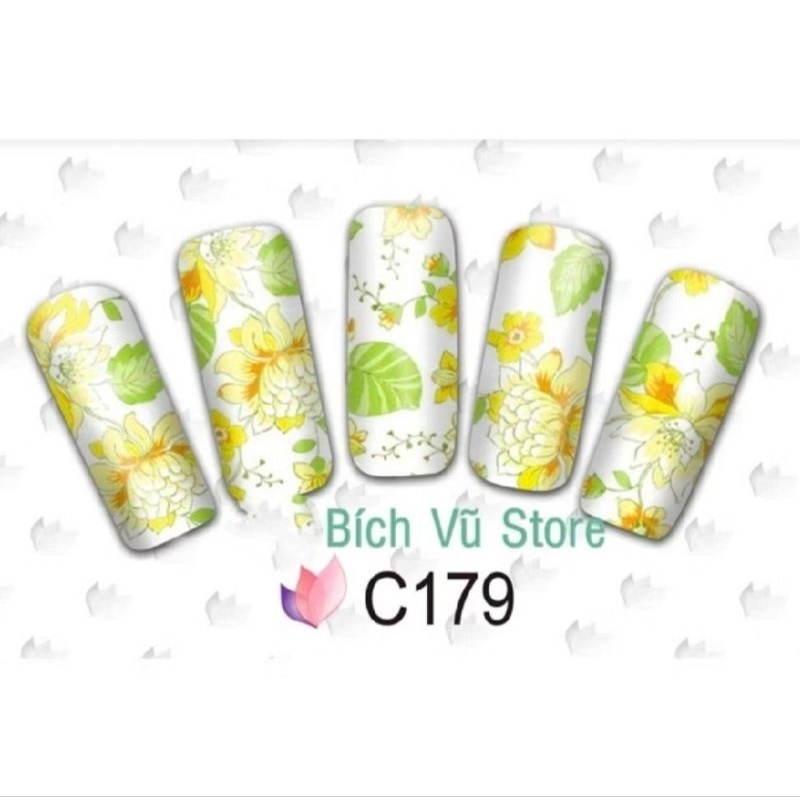 Decal dán móng nước mã C
