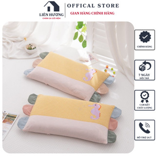 Gối trẻ em cotton cho bé chống bẹp đầu,  gối vỏ gối trẻ em đi học kích thước 30x50cm chọn mẫu nhiều hình dễ thương