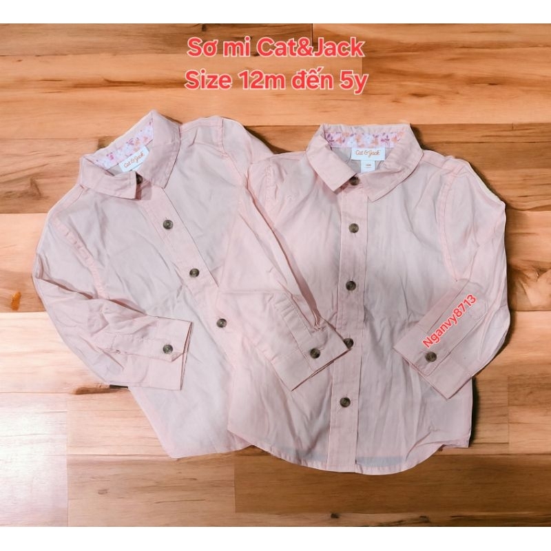 Áo sơ mi  bé trai xuất dư ( Size 12m = 8-9kg )