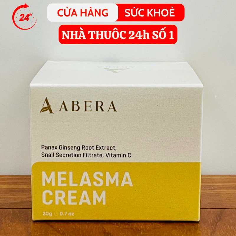 Kem Nám Abera - Abera Melasma 20g Hỗ Trợ Xoá Nám Da, Tàn Nhang, Đồi Mồi, Chống Lão Hoá, Dưỡng Ẩm Da, Làm Đẹp Da