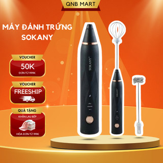 Máy Đánh Trứng SOKANY 3 Cấp Độ Siêu Êm, Que Tạo Bọt Cafe Cầm Tay Mini Với Pin Sạc USB Tiện Lợi, Dễ Dàng Sử Dụng