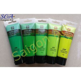 [SGA] [Sale-off] Màu Acrylic Nhật Bản SAKURA tuýp lớn 75ml (Nhóm 2)