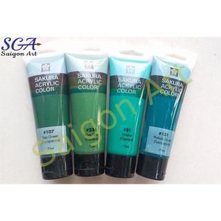 [SGA] [Sale-off] Màu Acrylic Nhật Bản SAKURA tuýp lớn 75ml (Nhóm 2)