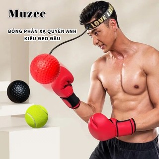 Bóng Phản Xạ MUZEE Tập Đấm Bốc Kèm Băng Đô Đeo Đầu Tiện Dụng dành Tập Luyện Tay Đấm Bốc Võ Thuật