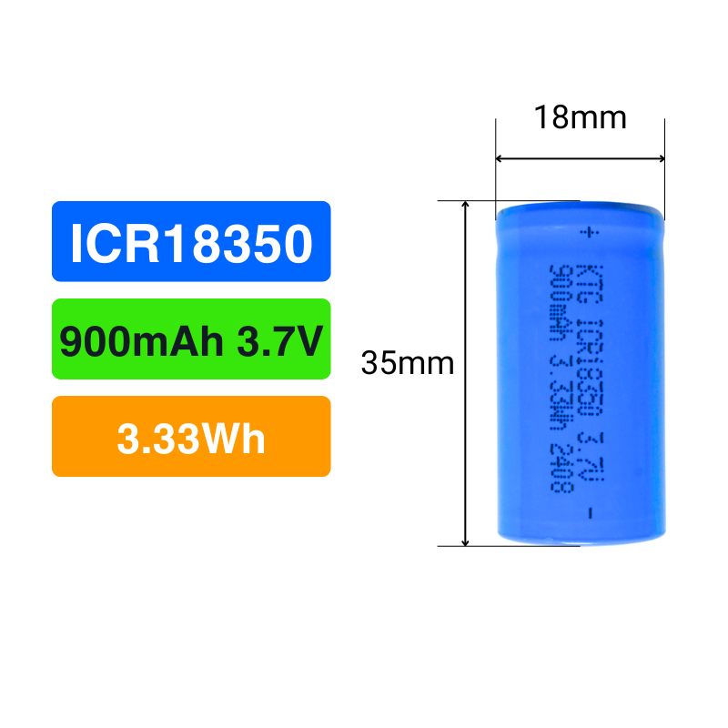 Pin sạc 18350 3.7V 800mAh ICR18350 1 viên