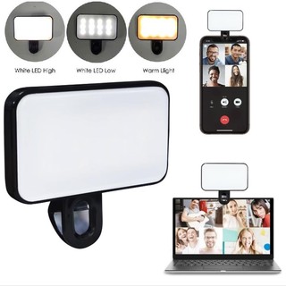  Đèn led selfie kẹp điện thoại laptop trợ sáng 3 chế độ ánh sáng hỗ trợ chụp hình ảnh quay video livestream tiện dụng 