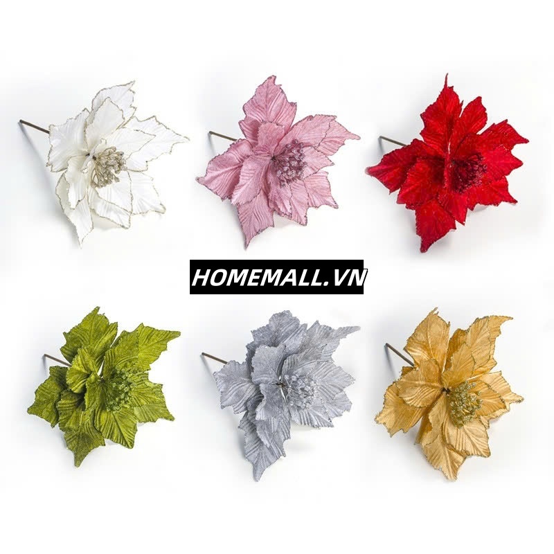 PHỤ KIỆN TRANG TRÍ NOEL - HOA KIM SA DECOR CỰC ĐẸP KN21