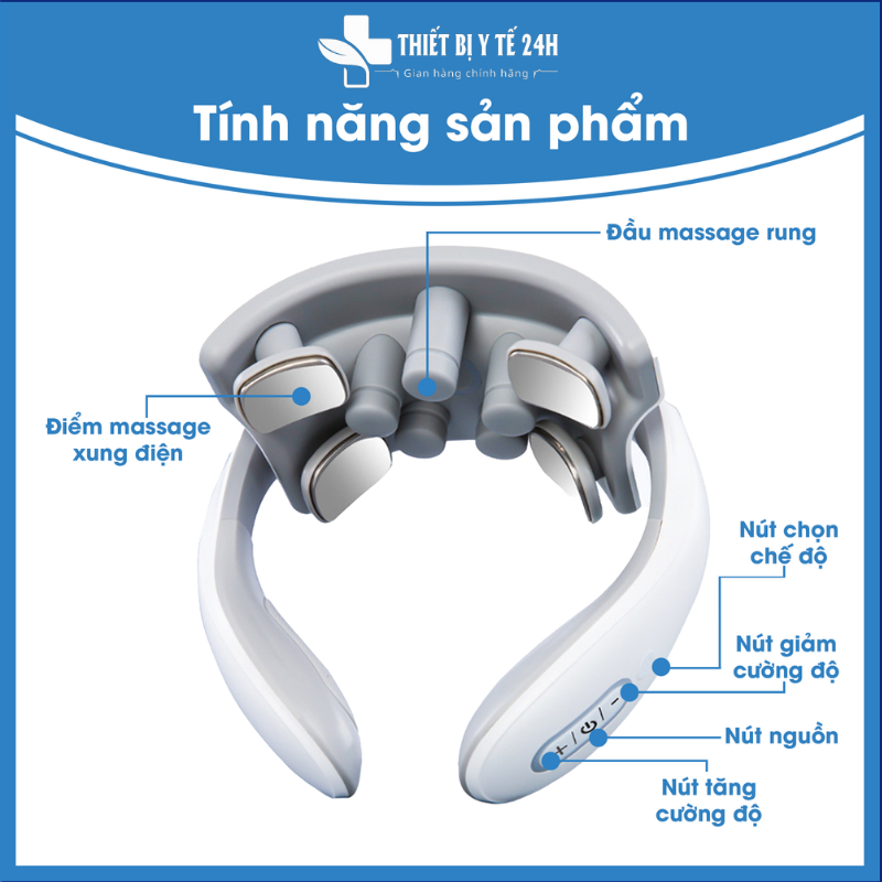 Máy massage vai cổ MISUKO MC-75 ( BẢO HẢNH 24 THÁNG) , sử dụng ánh sáng sinh học tác động sâu giảm đau mỏi vai gáy