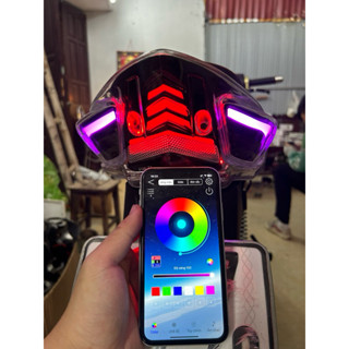 Cụm Hậu Audi Wave Alpha 110,100,50 Audi LED LAMP A7 & i8ble đổi màu điều khiển qua điện thoại TC Touring