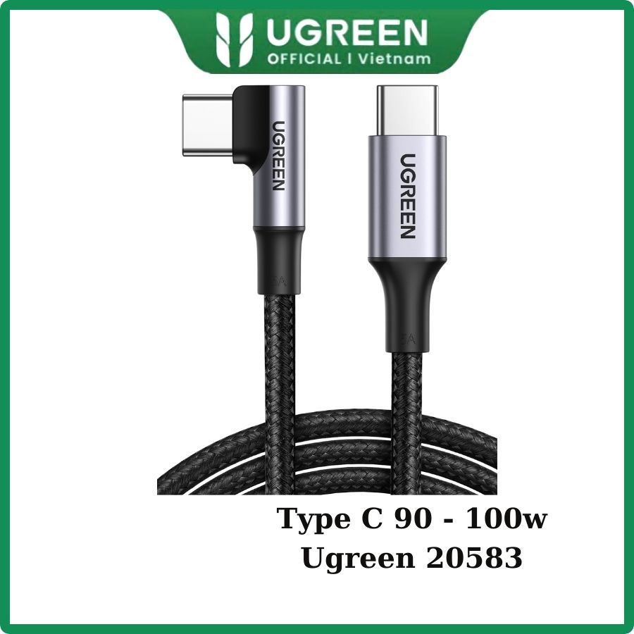 Cáp sạc Type C dài 3m góc 90 PD 100W Ugreen 20583 US334
