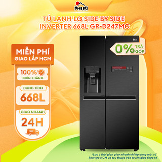 Gr-d247mc tủ lạnh lg side by side inverter 668l gr-d247mc